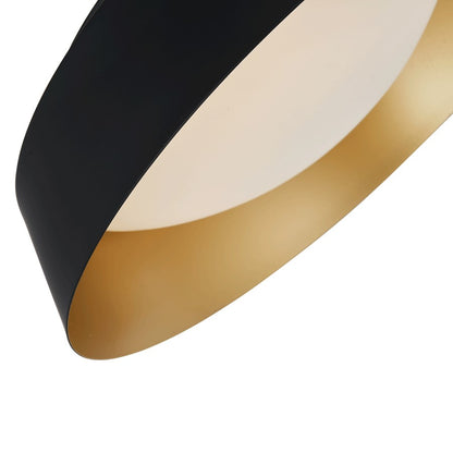 Abra Lighting Flare 1 Light 15" Flared Frame/Opal, BK/Gold