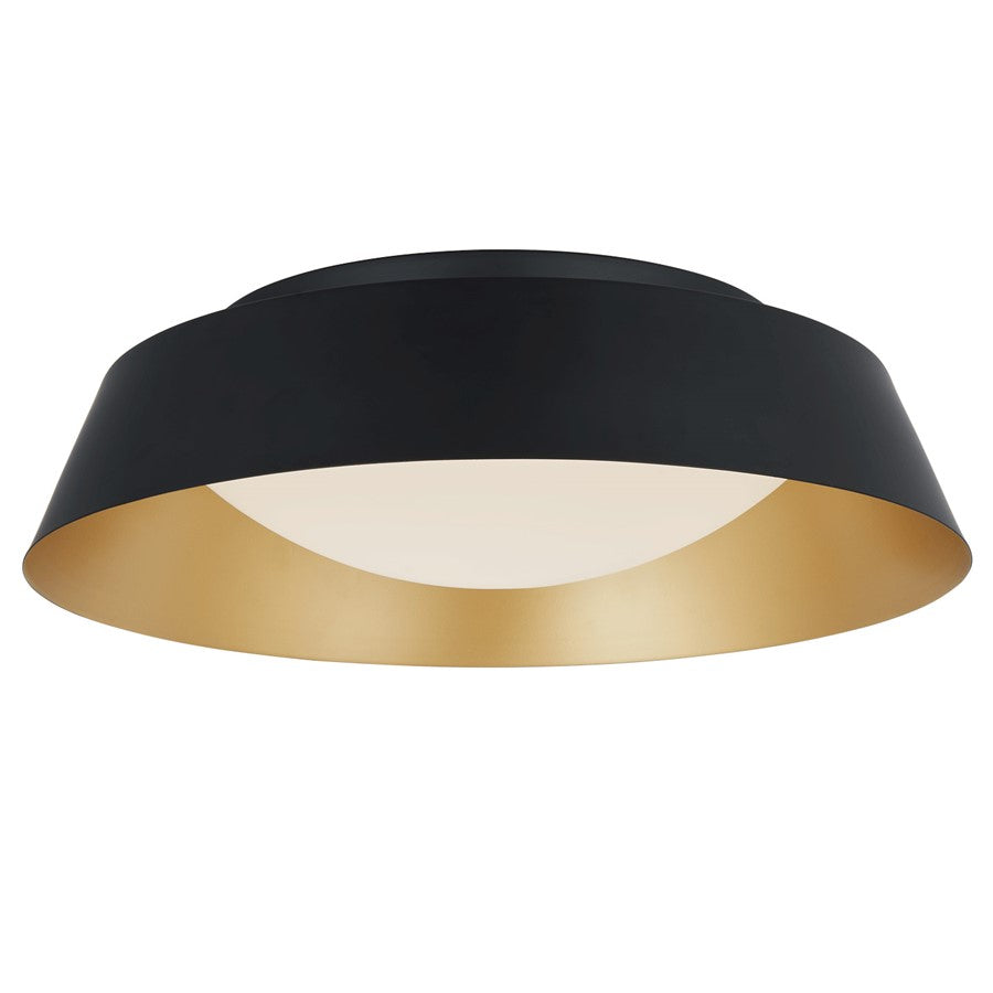 Abra Lighting Flare 1 Light 18" Flared Frame/Opal, BK/Gold