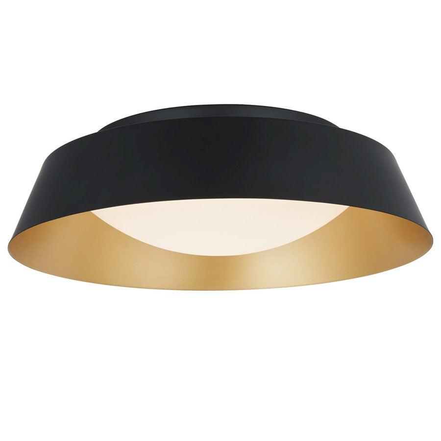 Abra Lighting Flare 1 Light 18" Flared Frame/Opal, BK/Gold