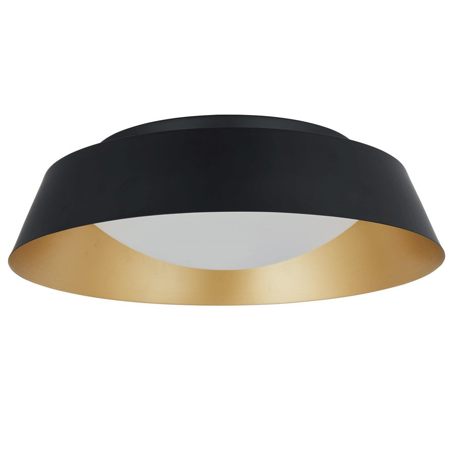 Abra Lighting Flare 1 Light 18" Flared Frame/Opal, BK/Gold