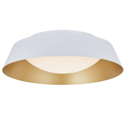 Abra Lighting Flare 1 Light 18" Flared Frame/Opal, White/Gold