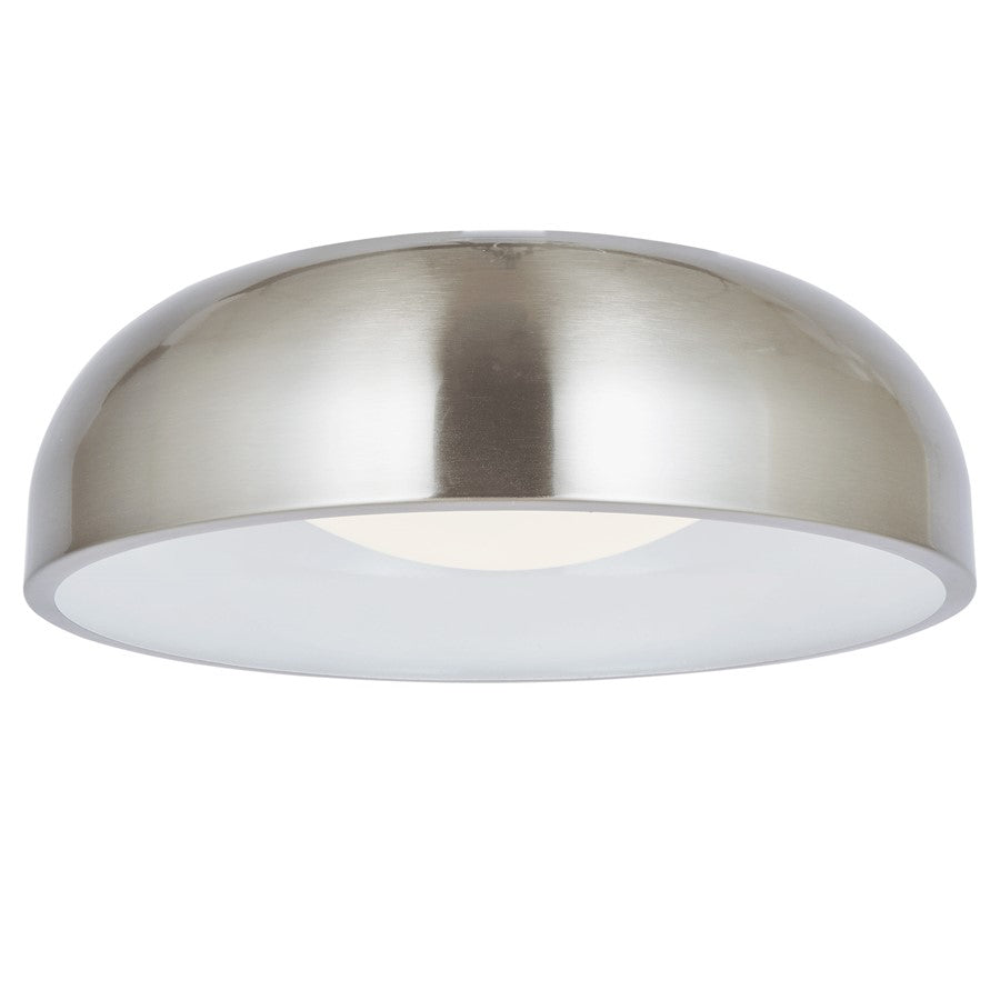 Abra Lighting Lynx 1Lt 13" Inner Curve Flushmount/Opal, Nickel - 30075FM-BN-LYNX