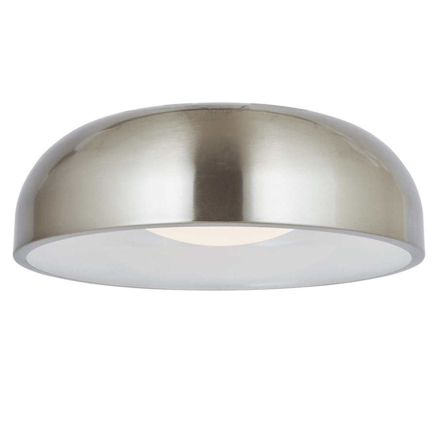 Abra Lighting Lynx 1 Light 13" Inner Curve Flushmount/Opal, Nickel