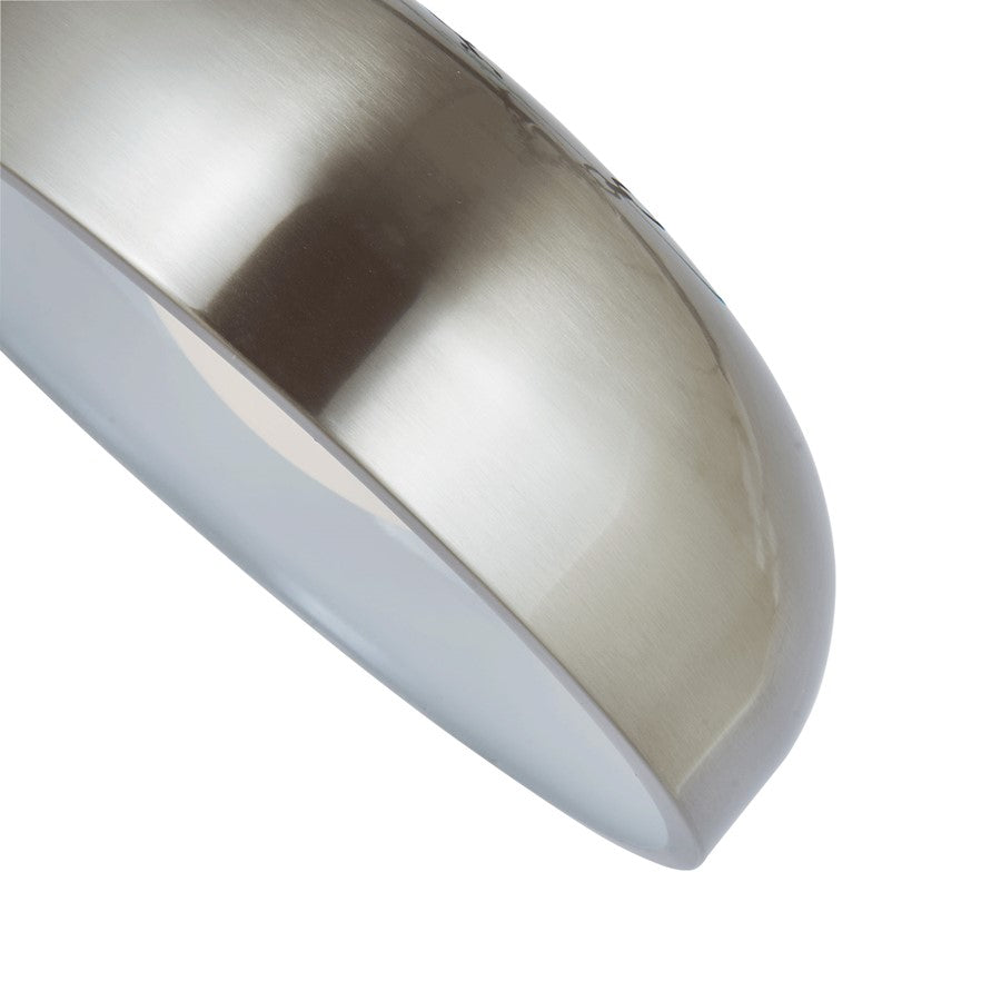 Abra Lighting Lynx 1 Light 13" Inner Curve Flushmount/Opal, Nickel