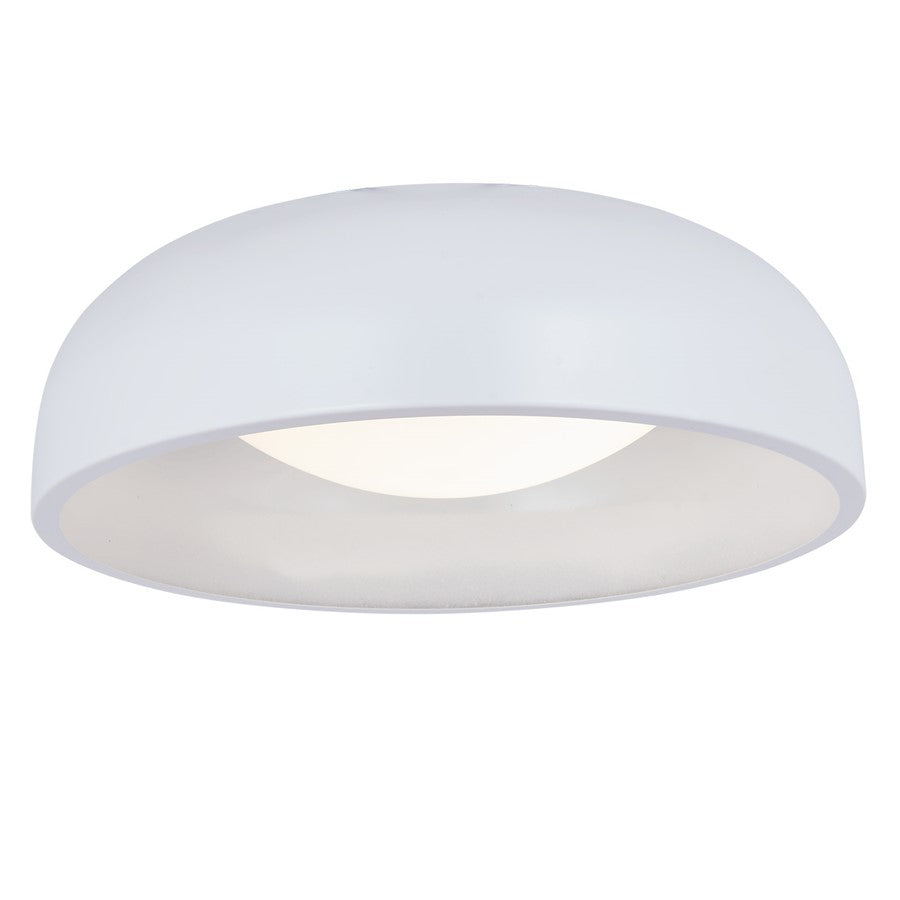 Abra Lighting Lynx 1 Light 13" Inner Curve Flushmount/Opal, White