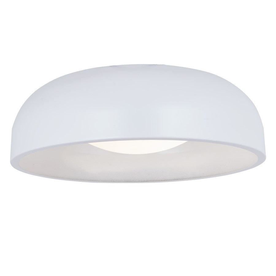 Abra Lighting Lynx 1 Light 13" Inner Curve Flushmount/Opal, White