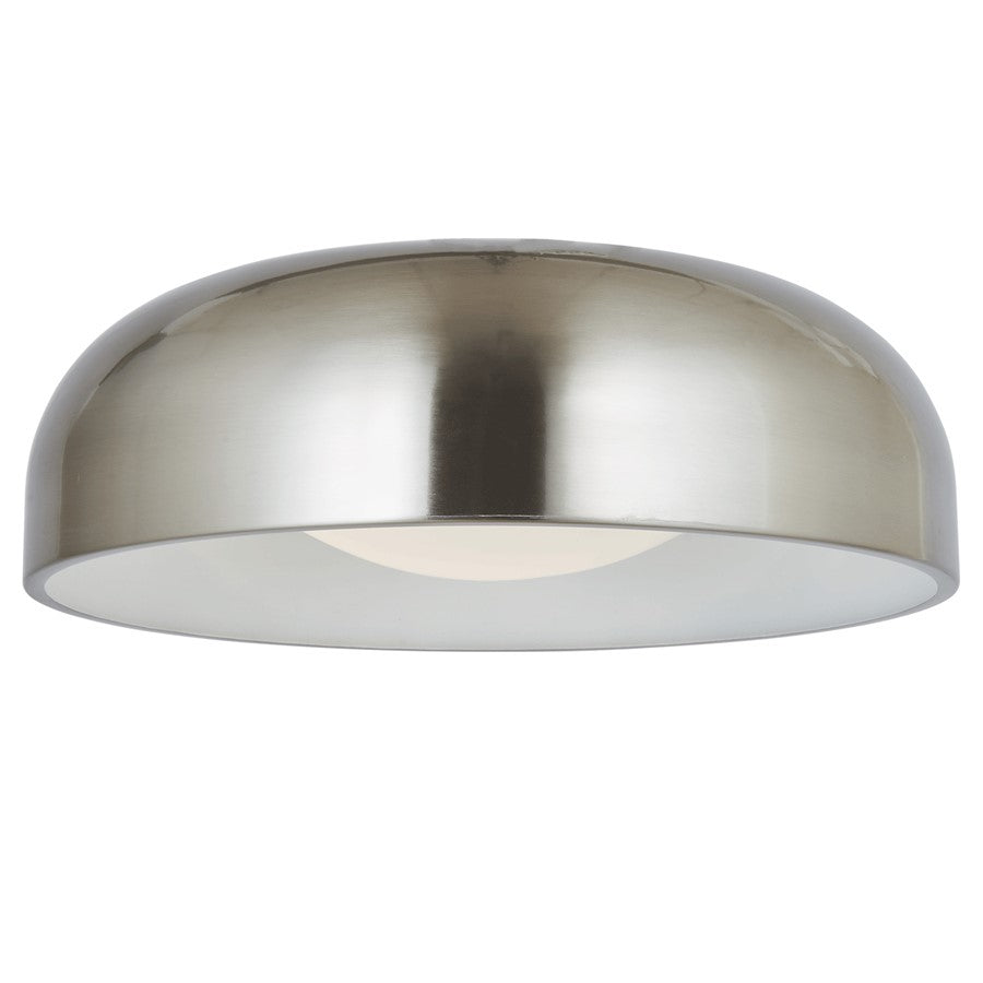 Abra Lighting Lynx 1 Light 17" Inner Curve Flushmount/Opal, Nickel