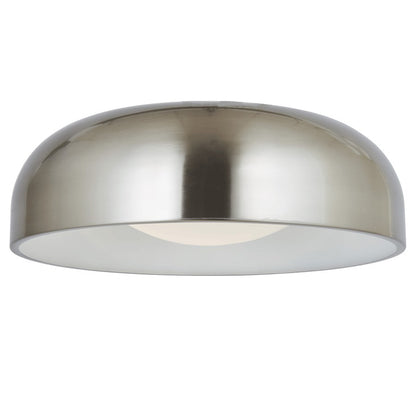 Abra Lighting Lynx 1 Light 17" Inner Curve Flushmount/Opal, Nickel