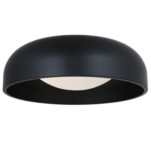 Abra Lighting Lynx 1Lt 17" Inner Curve Flushmount/Opal, Black - 30076FM-MB-LYNX