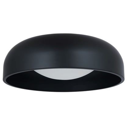 Abra Lighting Lynx 1 Light 17" Inner Curve Flushmount/Opal, Black