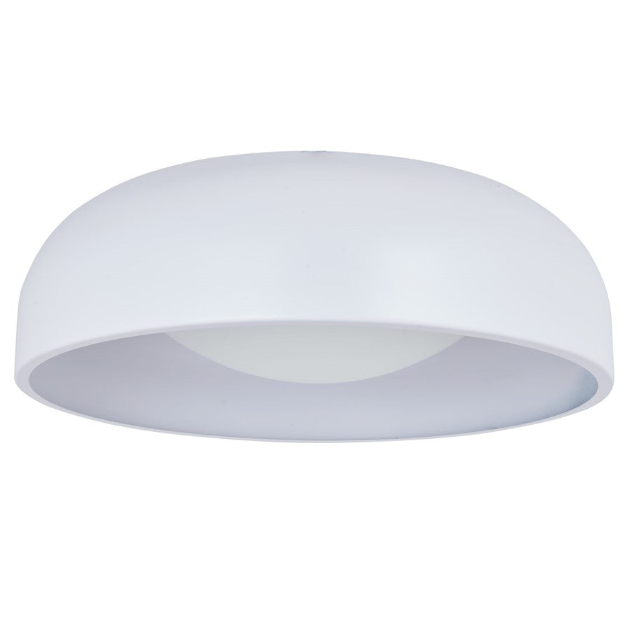 Abra Lighting Lynx 1 Light 17" Inner Curve Flushmount/Opal, White