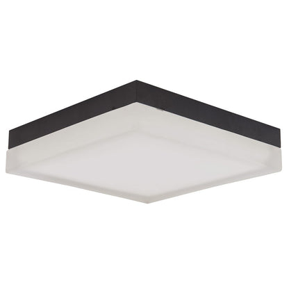 Abra Lighting IceCube 1 Light 9" Square Flushmount, Black