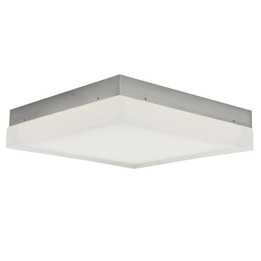 Abra Lighting IceCube 1 Light 9" Square Flushmount, Nickel