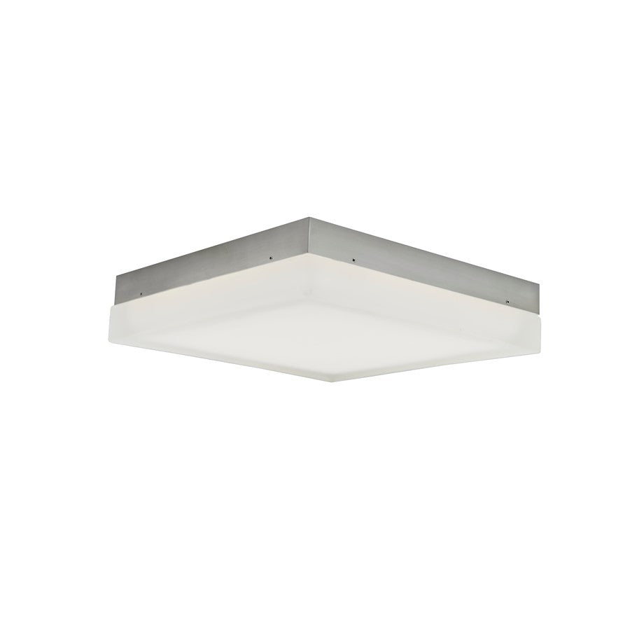 Abra Lighting IceCube 1 Light 9" Square Flushmount, Nickel