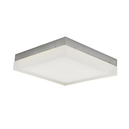 Abra Lighting IceCube 1 Light 9" Square Flushmount, Nickel