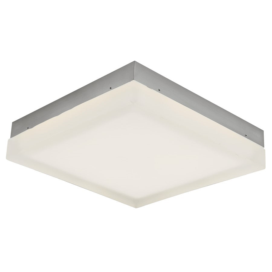 Abra Lighting IceCube 1 Light 9" Square Flushmount, Nickel