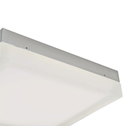 Abra Lighting IceCube 1 Light 9" Square Flushmount, Nickel