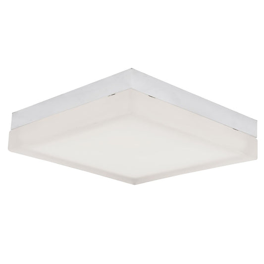 Abra Lighting IceCube 1Lt 9" Square Flushmount, Chrome - 30080FM-CH-ICECUBE