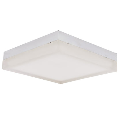 Abra Lighting IceCube 1 Light 9" Square Flushmount, Chrome