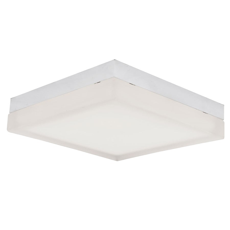 Abra Lighting IceCube 1Lt 12" Square Flushmount, Chrome - 30081FM-CH-ICECUBE