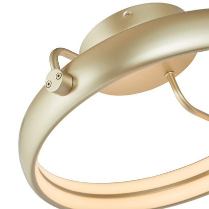 Abra Lighting Rave 1 Light 14" Dual LED Ring Flushmount, Silver