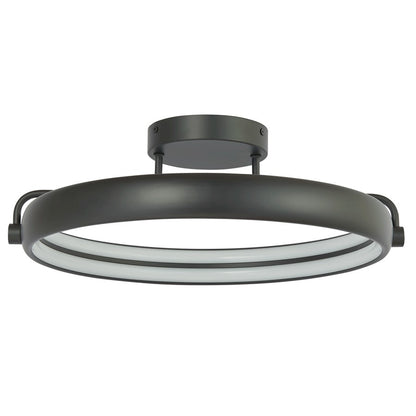 Abra Lighting Rave 1 Light 18" Dual LED Ring Flushmount, Black