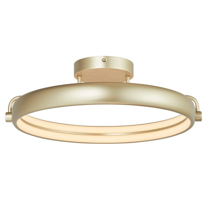 Abra Lighting Rave 1 Light 18" Dual LED Ring Flushmount, Silver