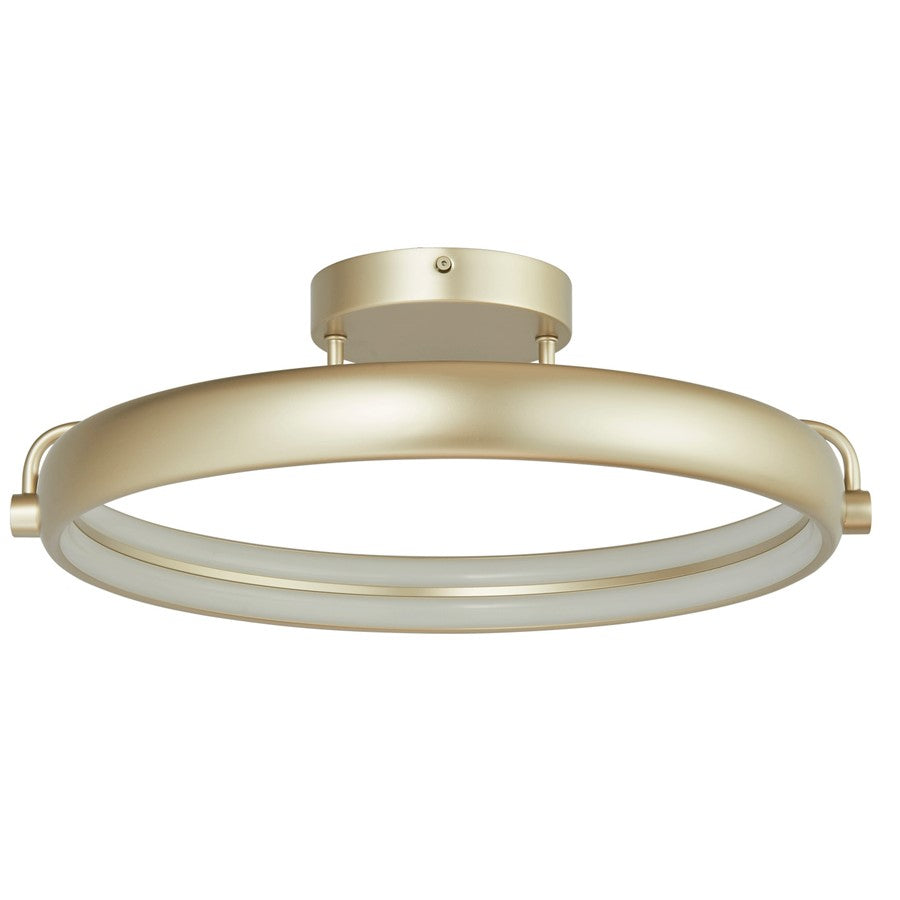 Abra Lighting Rave 1 Light 18" Dual LED Ring Flushmount, Silver