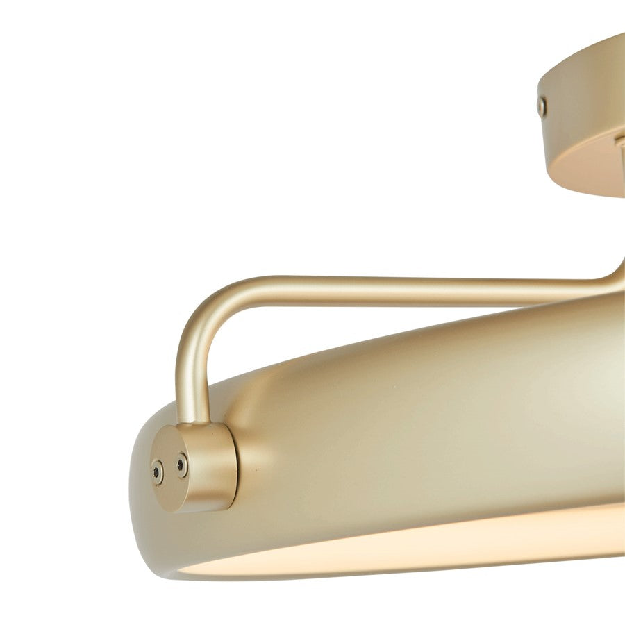 Abra Lighting Rave 1 Light 18" Dual LED Ring Flushmount, Silver