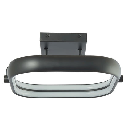 Abra Lighting Rave 1 Light 14" Dual LED Square Flushmount, Black