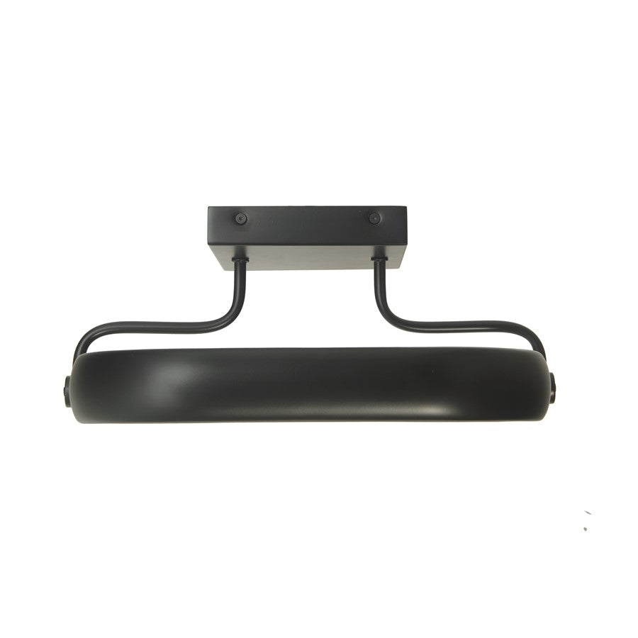 Abra Lighting Rave 1 Light 14" Dual LED Square Flushmount, Black