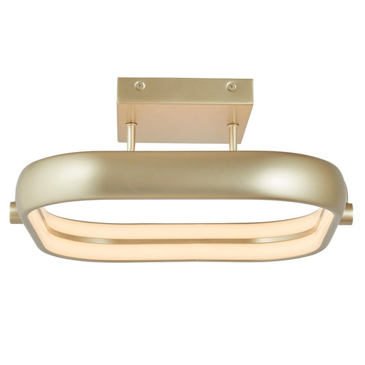 Abra Lighting Rave 1Lt 14" Dual LED Square Flushmount, Silver - 30084FM-TS-RAVE