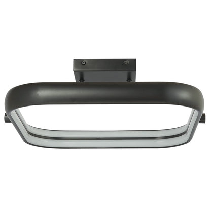 Abra Lighting Rave 1 Light 18" Dual LED Square Flushmount, Black