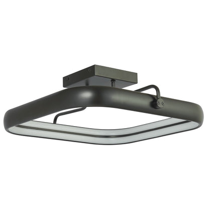 Abra Lighting Rave 1 Light 18" Dual LED Square Flushmount, Black