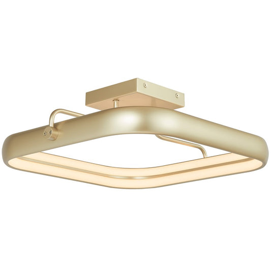 Abra Lighting Rave 1Lt 18" Dual LED Square Flushmount, Gold - 30085FM-TS-RAVE