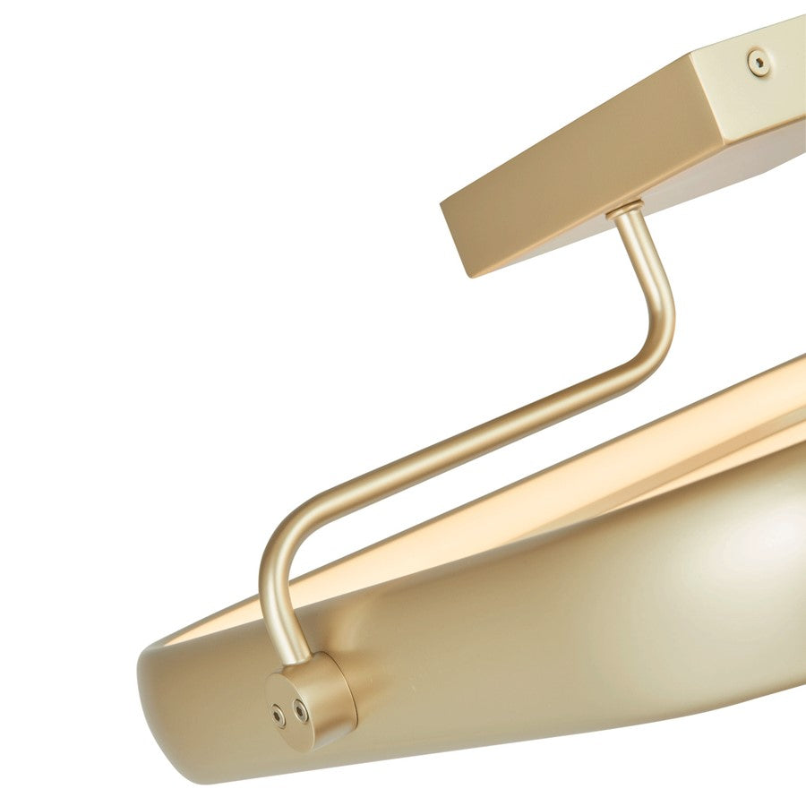 Abra Lighting Rave 1 Light 18" Dual LED Square Flushmount, Gold