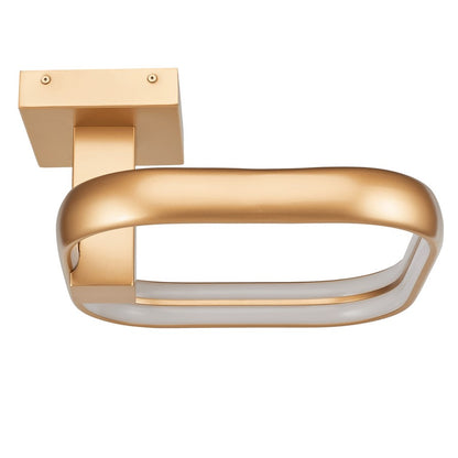 Abra Lighting Rave 1 Light Dual LED Square Semi-Flushmount, Gold