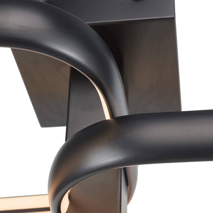 Abra Lighting Rave 2 Light LED Twin Square Semi-Flushmount, Black