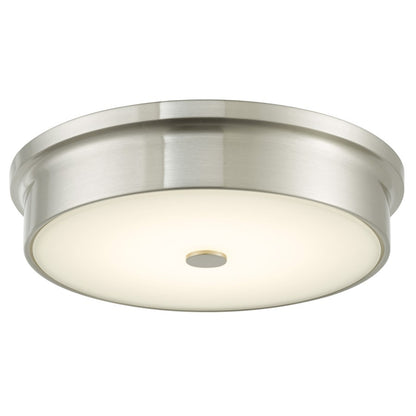 Abra Lighting Spark 1 Light 12" Opal Glass Flushmount, Nickel - 30097FM-BN-SPARK