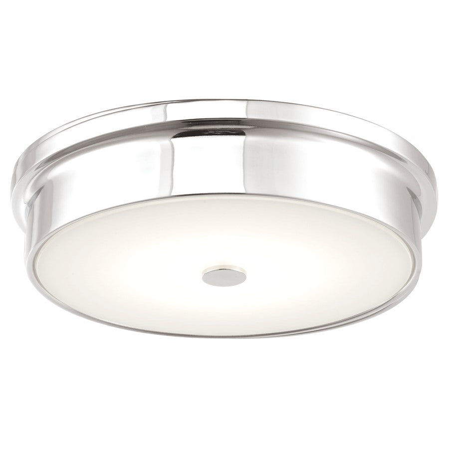 Abra Lighting Spark 1 Light 12" Opal Glass Flushmount, Chrome - 30097FM-CH-SPARK