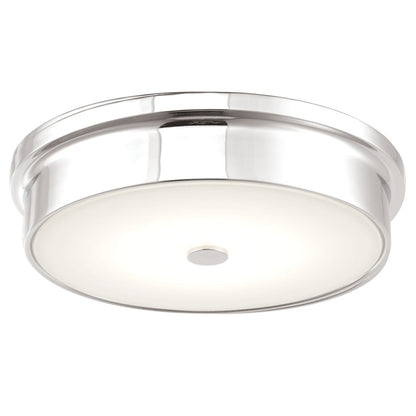 Abra Lighting Spark 1 Light 12" Opal Glass Flushmount, Chrome - 30097FM-CH-SPARK