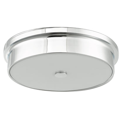 Abra Lighting Spark 1 Light 12" Opal Glass Flushmount, Chrome