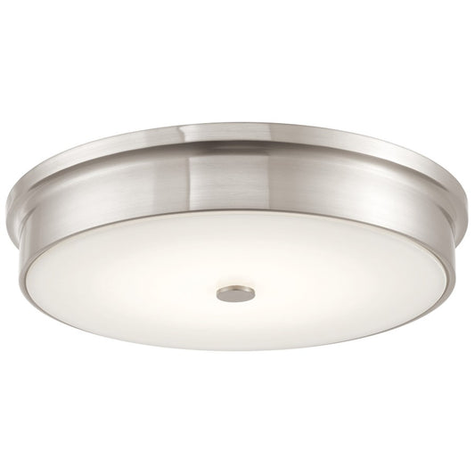 Abra Lighting Spark 1 Light 15" Opal Glass Flushmount, Nickel - 30098FM-BN-SPARK