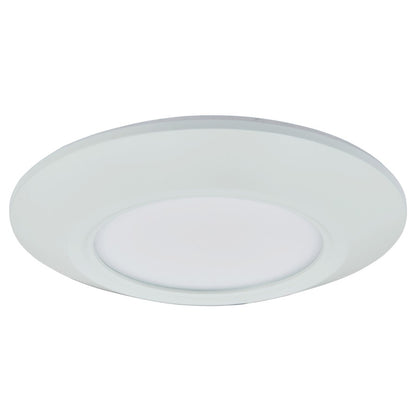 Abra Lighting Button 1 Light Low Profile Flushmount, White