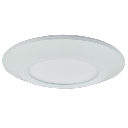 Abra Lighting Button 1 Light Low Profile Flushmount, White