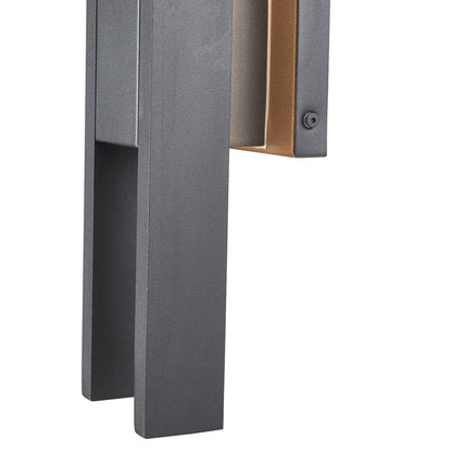 Abra Lighting Slate 2 Light 16" Twin Bar Wall Fixture, Black