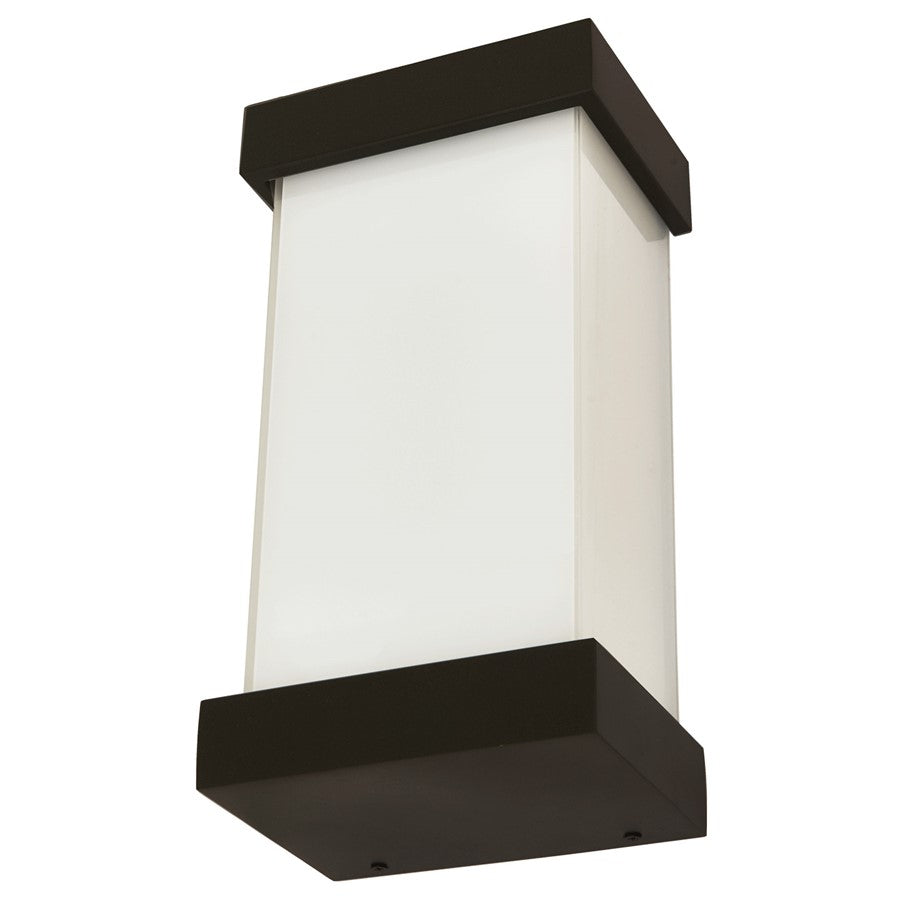 Abra Lighting Loki 1 Light 14" Miter Glass LED Wall Light, Black