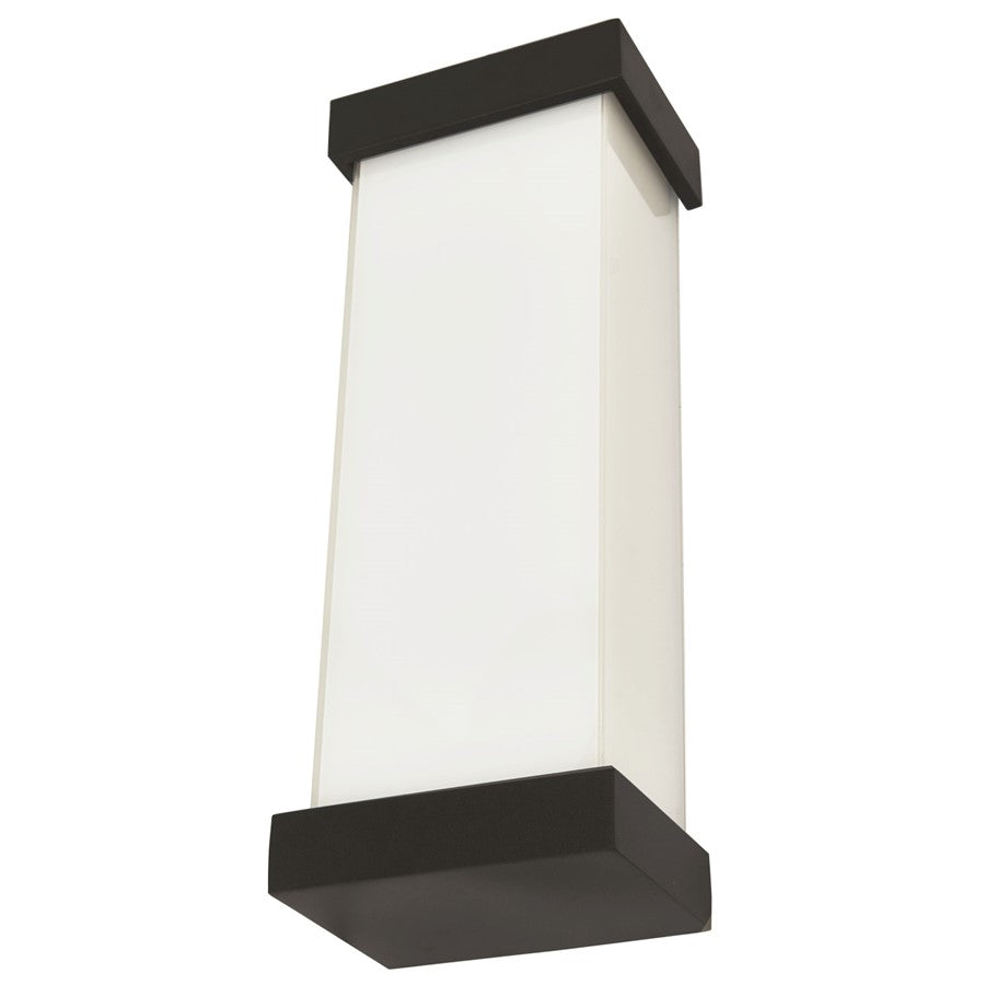 Abra Lighting Loki 1 Light 19" Miter Glass LED Wall Light, Black