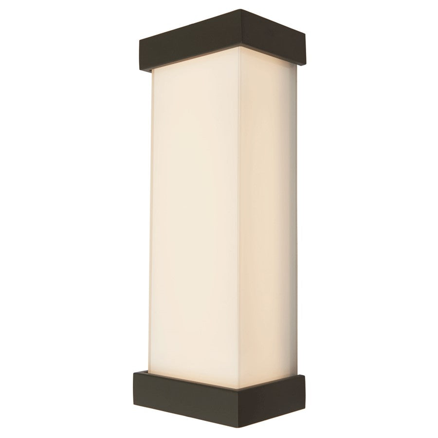 Abra Lighting Loki 1 Light 19" Miter Glass LED Wall Light, Black