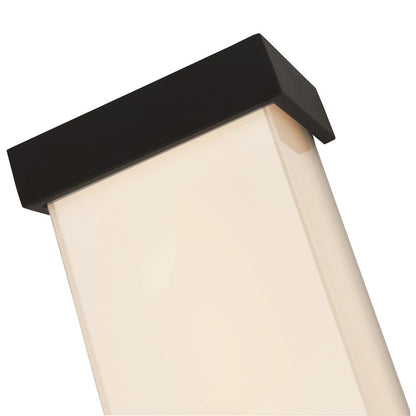 Abra Lighting Loki 1 Light 19" Miter Glass LED Wall Light, Black